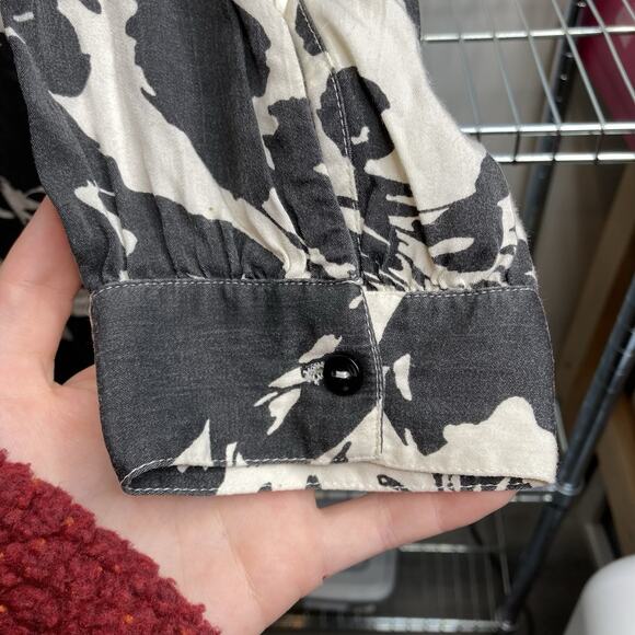 Rino & Pelle Black Aldona Birch Bloom Tunic Blouse Size 38 Lagenlook Whimsigoth - Picture 8 of 10